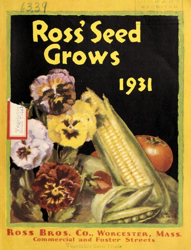 Cover for Ross' seed grows, 1931