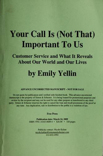 Cover for Your call is (not that) important to us