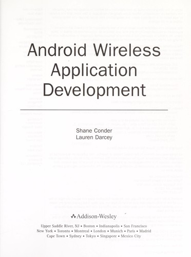 Cover for Android wireless application development
