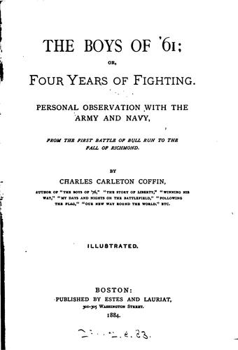 Cover for The boys of '61; or, Four years of fighting