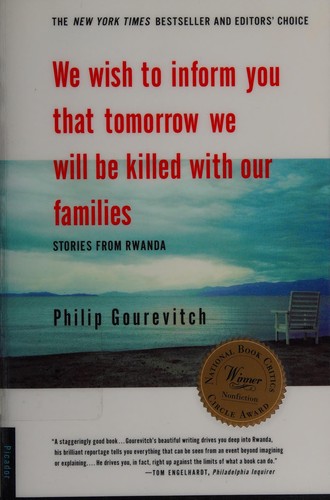 Cover for We wish to inform you that tomorrow we will be killed with our families