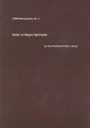 Cover for Index to Negro spirituals