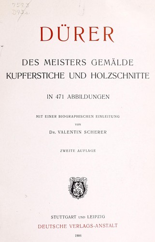 Cover for DÃ¼rer