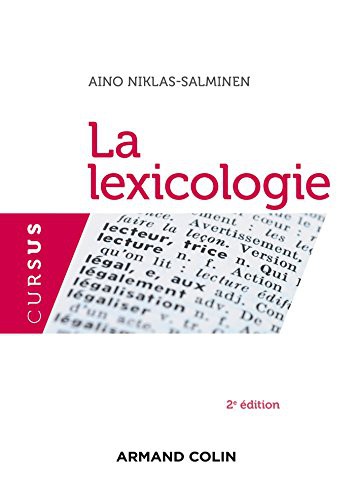 Cover for La lexicologie - 2e édition