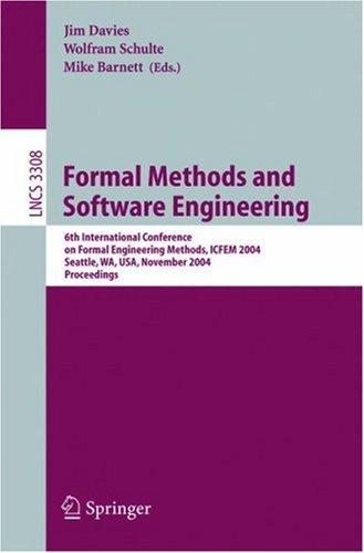 Cover for Formal Methods and Software Engineering