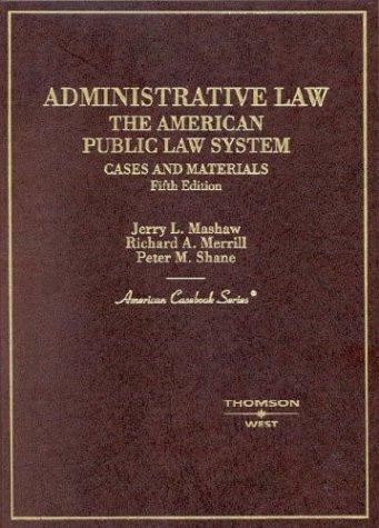 Cover for Administrative law, the American public law system
