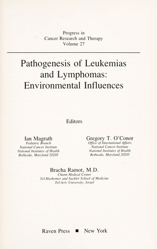 Cover for Pathogenesis of leukemias and lymphomas