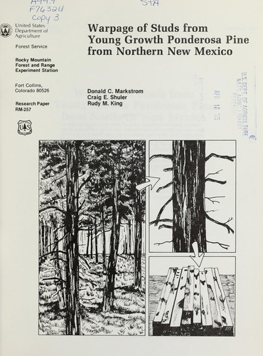 Cover for Warpage of studs from young growth ponderosa pine from northern New Mexico