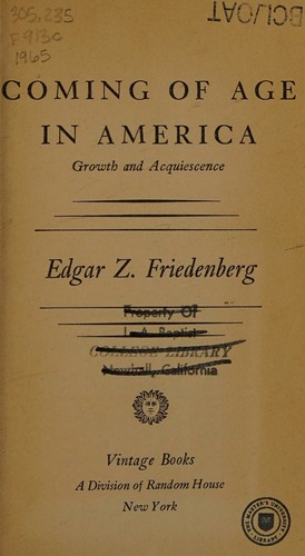Cover for Coming of Age in America