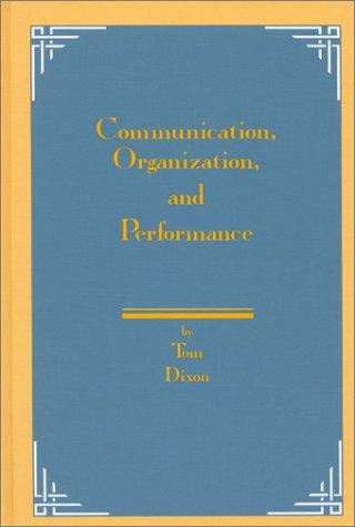 Cover for Communication, organization, and performance