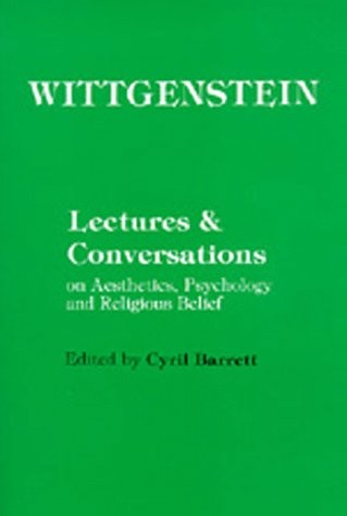 Cover for Lectures and conversations on aesthetics, psychology and religious belief