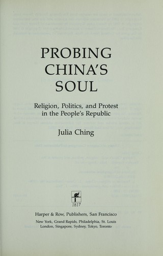 Cover for Probing China's soul