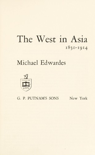 Cover for The West in Asia, 1850-1914.