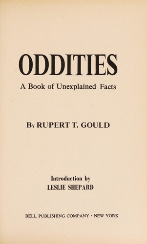 Cover for Oddities