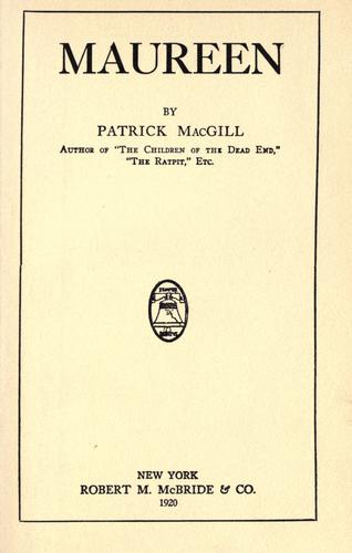 Cover for Maureen