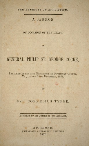 Cover for The benefits of affliction
