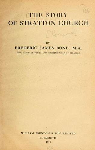 Cover for The story of Stratton church