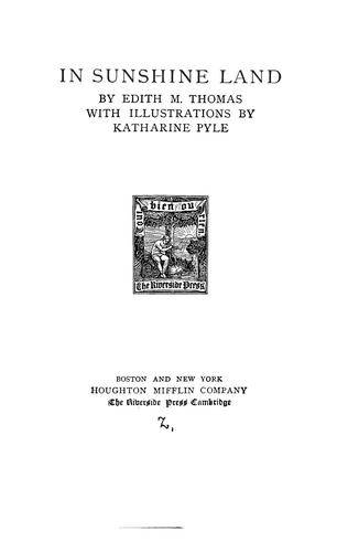 Cover for In sunshine land