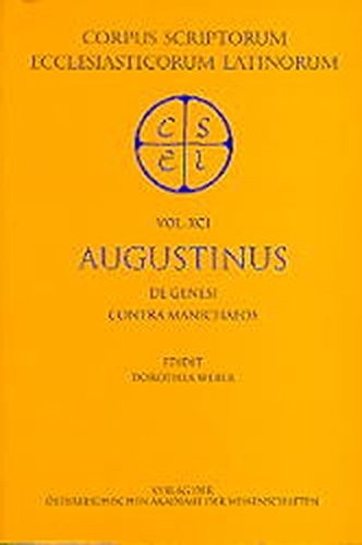 Cover for De Genesi contra Manichaeos