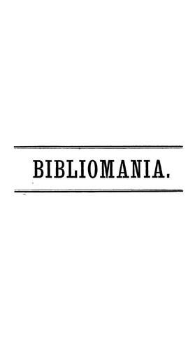 Cover for The bibliomania