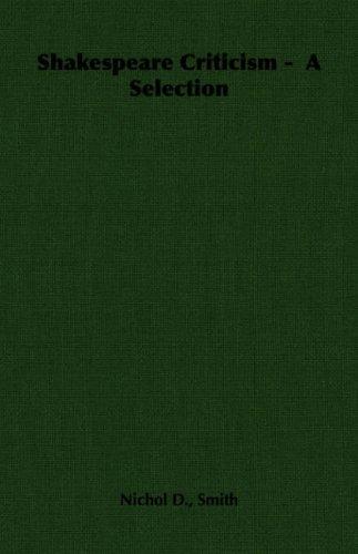 Cover for Shakespeare Criticism -  A Selection