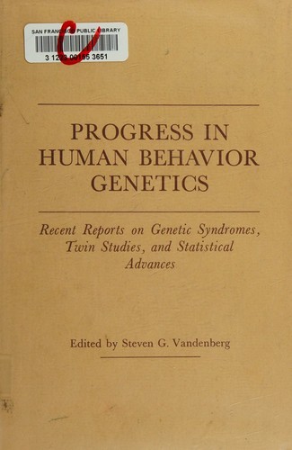 Cover for Progress in human behavior genetics