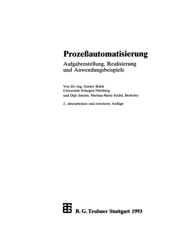 Cover for Prozeßautomatisierung