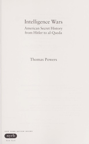 Cover for Intelligence wars