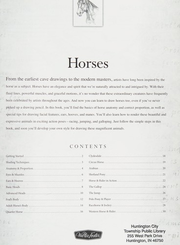Cover for Horses : Learn to Draw Step by Step