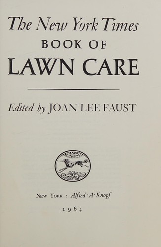 Cover for The New York times book of lawn care.