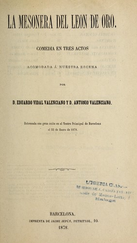 Cover for La mesonera del león de oro