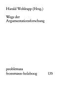 Cover for Wege der Argumentationsforschung.