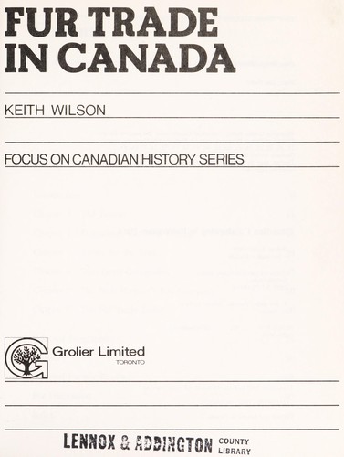 Cover for Fur trade in Canada