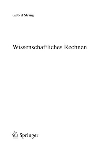 Cover for Wissenschaftliches Rechnen