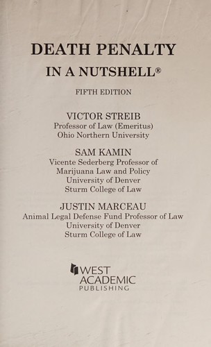 Cover for Death Penalty in a Nutshell