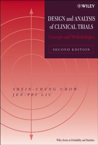Cover for Design and analysis of clinical trials