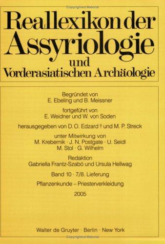 Cover for Reallexikon der Assyriologie und Vorderasiatischen Archäologie: Band 10/Lieferung 7+8