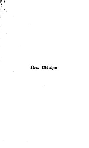 Cover for Neue Märchen