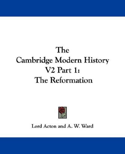 Cover for The Cambridge Modern History V2 Part 1
