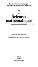 Cover for Sciences mathématiques