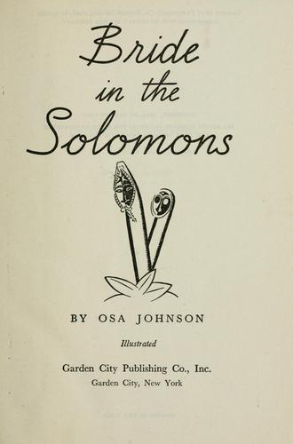 Cover for Bride in the Solomons