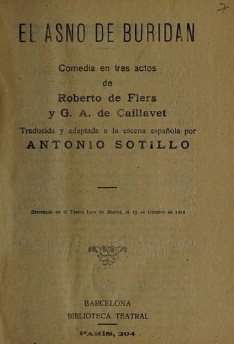 Cover for El asno de Buridan