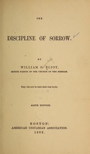 Cover for The discipline of sorrow