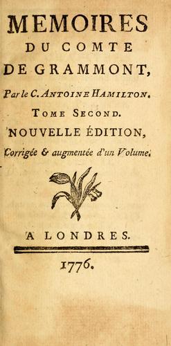 Cover for uvres du comte Antoine Hamilton.