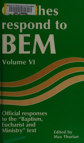 Cover for Churches respond to BEM