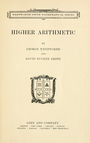 Cover for Higher arithmetic