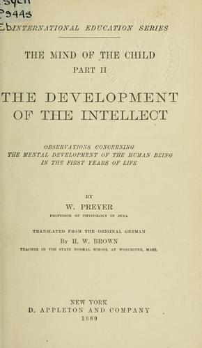 Cover for The mind of the child