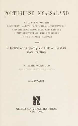 Cover for Portuguese Nyassaland