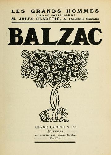 Cover for Balzac