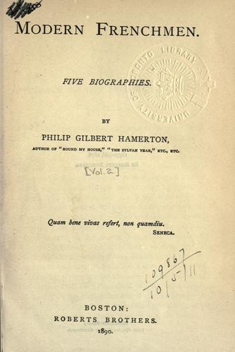 Cover for Modern Frenchmen